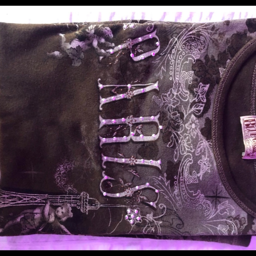 y2k 2000s paris brown tee